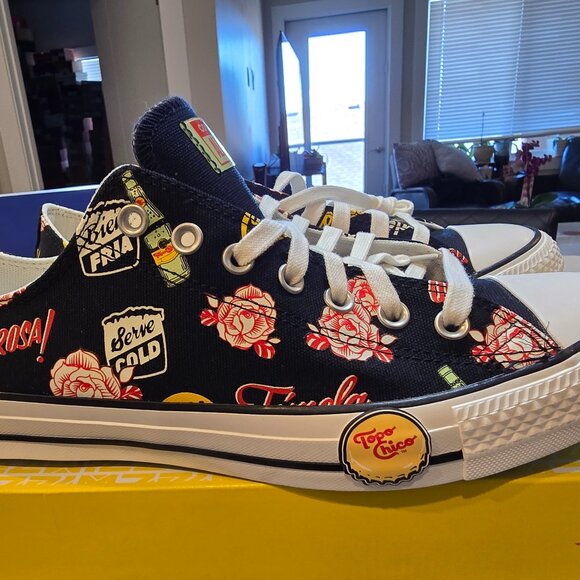 Converse x Topo Chico Chuck Taylor All Star Low Black Men's Shoes A10455C SZ 11 - Picture 1 of 13